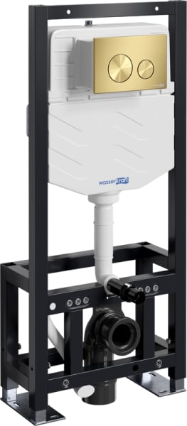Система инсталляции для унитазов Wasserkraft Dill 61TLT.010.ME.MG02, с кнопкой смыва матовое золото