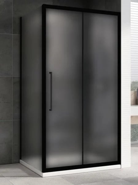 Душевой уголок Abber Schwarzer Diamant AG30130BMH-S80BM 130х80 см, профиль матовый черный, стекло ма