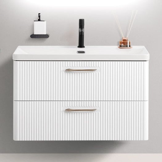 Тумба под раковину без столешницы BelBagno Due 80 bianco lucido