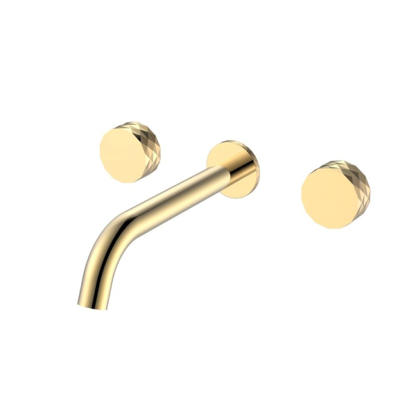 Смеситель для раковины Boheme Stick diamond 152-2-G С ВНУТРЕННЕЙ ЧАСТЬЮ, Gold