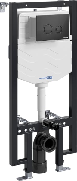 Система инсталляции для унитазов Wasserkraft Vils 56TLT.010.ME.MB01, с кнопкой смыва матовой черной