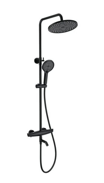 Душевая стойка Wonzon & Woghand CAPSULE WW-B3031-A2-MB, матовая черная