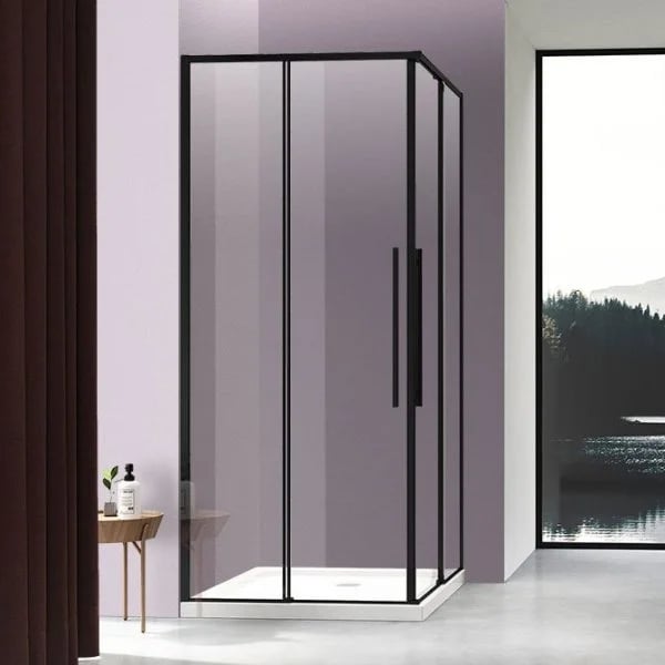 Душевой уголок Vincea Slim-N VSS-4SN8010CLB 100x80, профиль черный