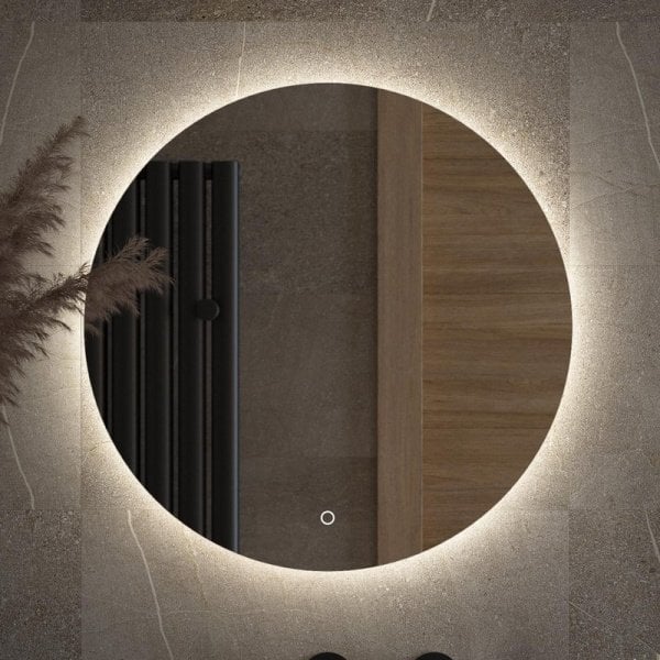 Зеркало круглое Defesto Opti DF 2843S 60 с LED-подсветкой, 4500К, сенсорный выключатель