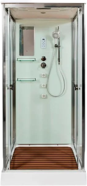 Душевая кабина DTO V8015 80х80, профиль хром, стекло прозрачное