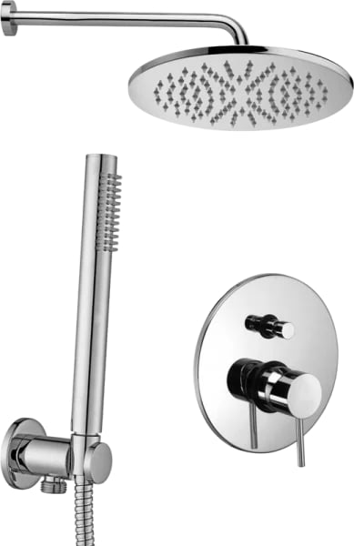Душевой комплект Paffoni Light KITLIG015CR, С ВНУТРЕННЕЙ ЧАСТЬЮ, хром