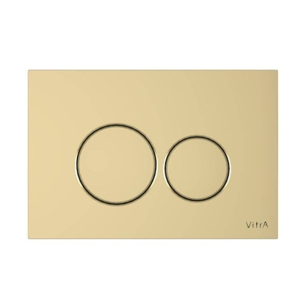 Кнопка смыва для инсталляции VitrA Origin (Ориджин) 740-2424 глянцевое золото двойной смыв
