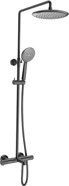 Душевая стойка Vincea Desire VSFS-1D1TGM, с термостатом, вороненая сталь