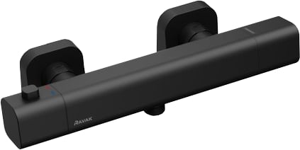 Термостатический смеситель Ravak 10° Free X070154 черный матовый