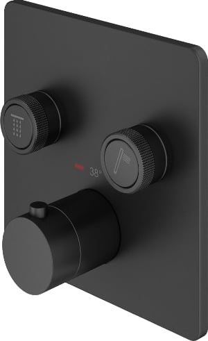 Термостатический смеситель встраиваемый Plumberia Selection PSBOX KITPSB2902NO С ВНУТРЕННЕЙ ЧАСТЬЮ, 