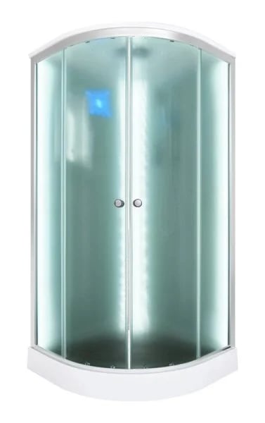 Душевая кабина DTO D09S 90х90, LED, профиль хром, стекло матовое