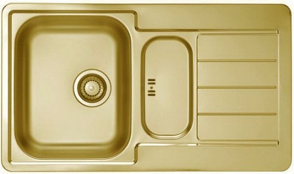 Мойка LINE 30 MONARCH GOLD 860X500  в компл. с выпуском без сифона, ,