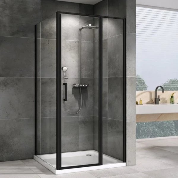 Душевой уголок Abber Sonnenstrand AG04100BS-S80B 100x80, профиль черный, стекло прозрачное