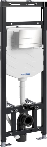Система инсталляции для унитазов Wasserkraft Alme 15TLT.010.ME.BN04, с кнопкой смыва никель