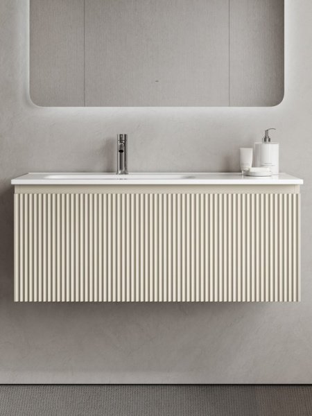 Тумба под раковину Sancos Snob R 1.0 100 подвесная Beige soft (капучино), SNR1.0100LCE