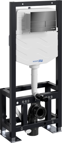 Система инсталляции для унитазов Wasserkraft Dill 61TLT.010.ME.PB04, с кнопкой смыва черной