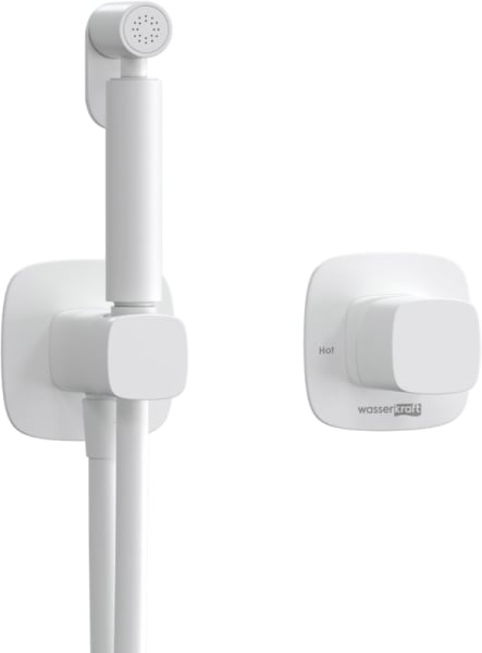 Гигиенический душ Wasserkraft Saale A9551.328.243.232 со смесителем, С ВНУТРЕННЕЙ ЧАСТЬЮ, белый