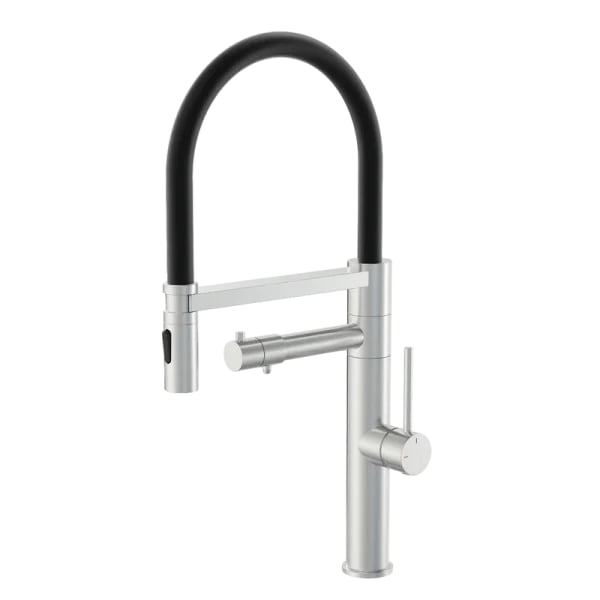 Смеситель для кухни Wonzon & Woghand WW-88458007-BN с гибким изливом, брашированный никель