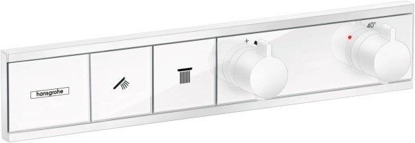 Термостатический смеситель встраиваемый Hansgrohe RainSelect 15380700, для душа, матовый белый