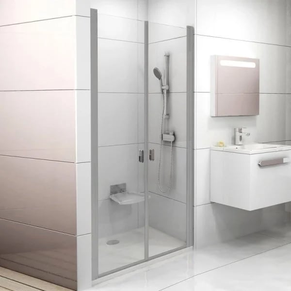 Душевая дверь в нишу Ravak Chrome CSDL2-90 Transparent, профиль сатин