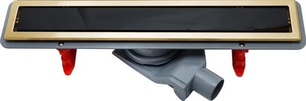 Душевой трап (лоток) Pestan Confluo Premium Gold Black Glass Line Confluo Premium Gold Black Glass L