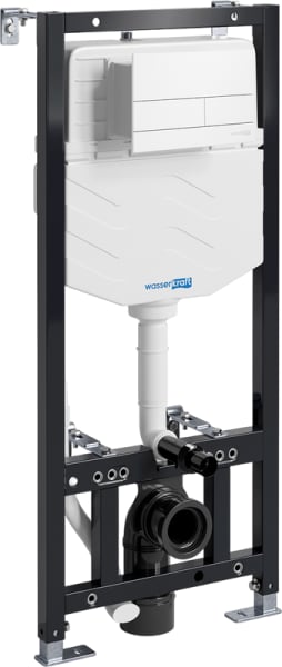 Система инсталляции для унитазов Wasserkraft Aller 10TLT.010.ME.WM04, с кнопкой смыва матовой белой