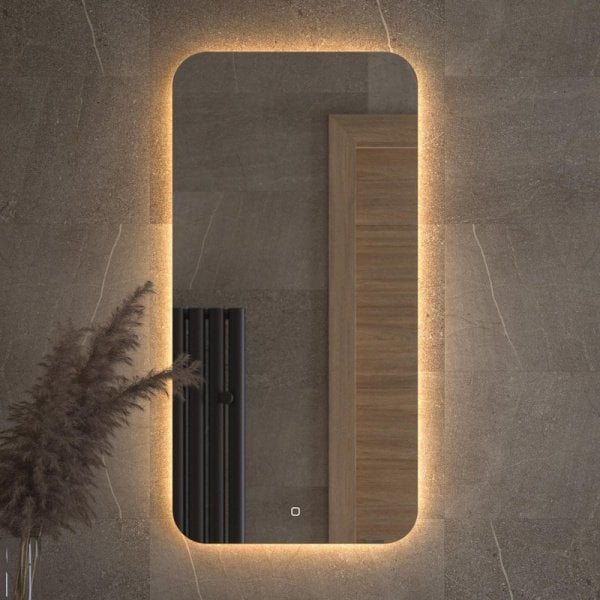 Зеркало Defesto Opti DF 2815S 50х100 с LED-подсветкой, 3000К, сенсорный выключатель