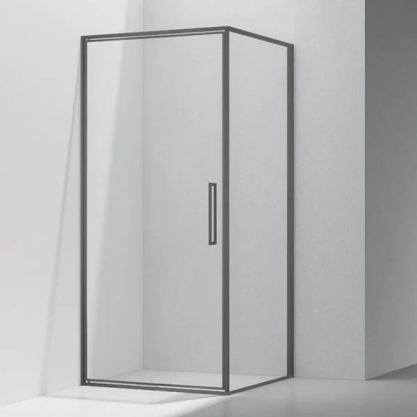 Душевой уголок Vincea Slim VSR-4SLP9090CLGM 90х90 см, профиль вороненая сталь, стекло прозрачное