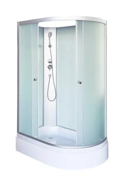 Душевая кабина DTO LM720LN без крыши (120х80х200), средний поддон (27 см), профиль хром, стекло мато