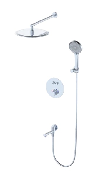 Душевой комплект Wonzon & Woghand WW-88929010-CR, С ВНУТРЕННЕЙ ЧАСТЬЮ, хром