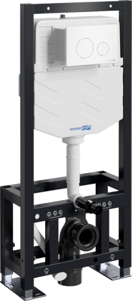 Система инсталляции для унитазов Wasserkraft Dill 61TLT.010.ME.WM02, с кнопкой смыва матовой белой
