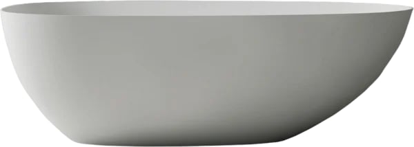 Ванна из искусственного камня Abber Stein AS9611-1.7 170x80 см, отдельностоящая, матовая белая, овал