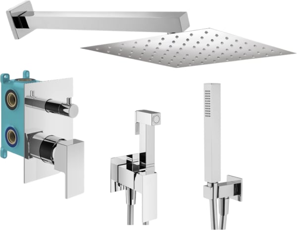 Комплект для ванной Plumberia Selection Tag KITZTG18CR С ВНУТРЕННЕЙ ЧАСТЬЮ, хром