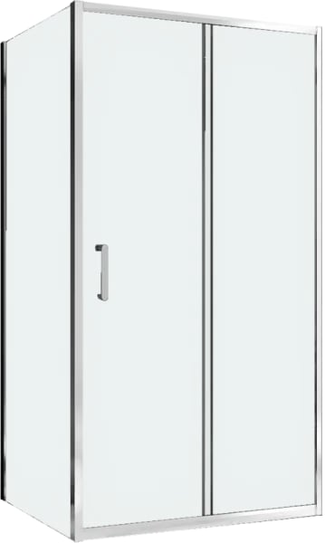Душевой уголок Abber Schwarzer Diamant AG301105-S505 110x50, профиль хром, стекло прозрачное