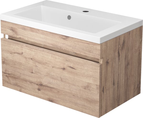 Тумба под раковину без столешницы Uperwood Eva 60 подвесная, 1 ящик, крафт табачный