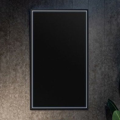 Зеркало Art&Max Aversa 70х120 черное, с LED-подсветкой, 6000К