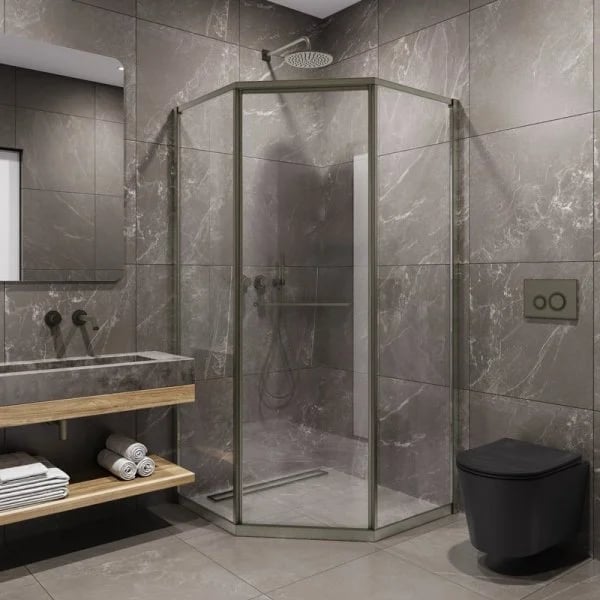Душевой уголок Timo TTSS-100/13C-8R 100x100 см, профиль никель, стекло прозрачное
