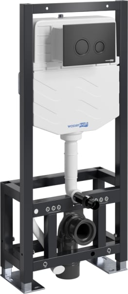 Система инсталляции для унитазов Wasserkraft Dill 61TLT.010.ME.MB01, с кнопкой смыва матовой черной