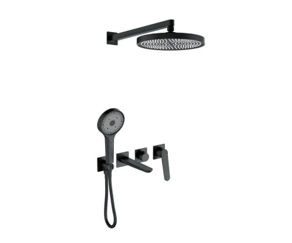 Душевой комплект Bronze de Luxe Icon 3009CB, черный