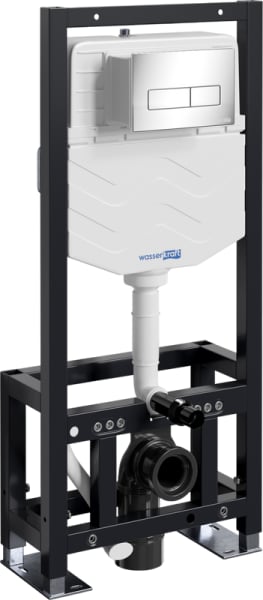 Система инсталляции для унитазов Wasserkraft Dill 61TLT.010.ME.CH03, с кнопкой смыва хром