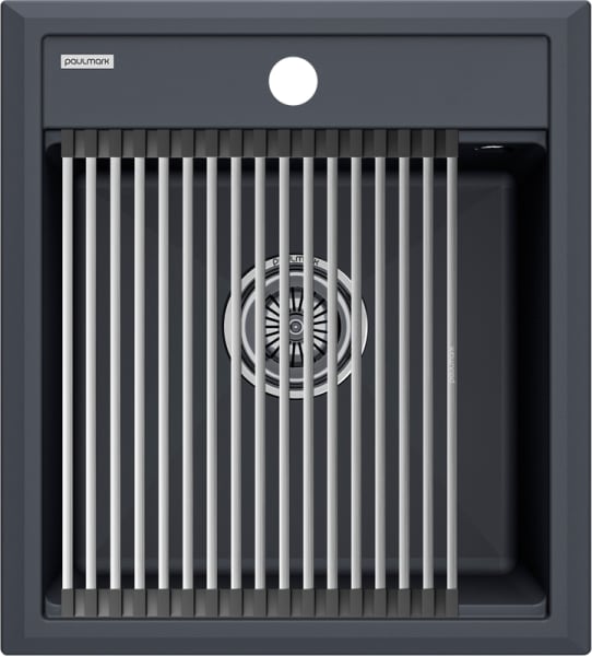 Мойка кухонная Paulmark Stepia + Step PM114651-AN+R375-BS антрацит