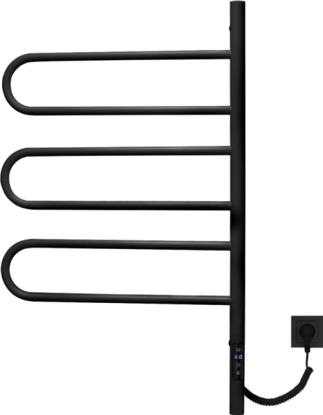 Полотенцесушитель электрический Vincea VTD-1R2CBE 44х80 черный