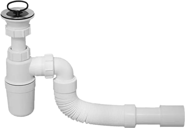Сифон для раковины McAlpine MRSK9, компрессионый, с пробкой