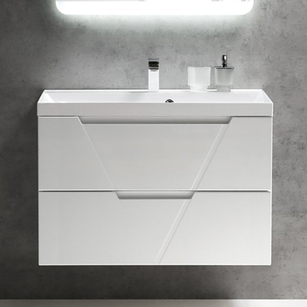 Тумба под раковину без столешницы BelBagno Vittoria 90 подвесная, bianco opaco