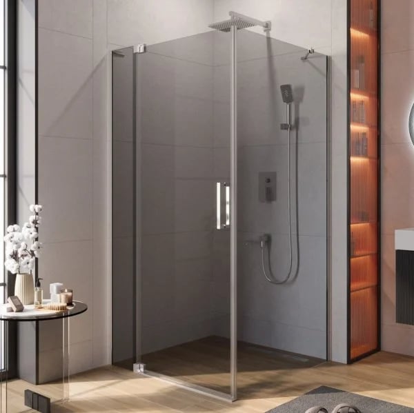 Душевой уголок Cezares Slider AH 1 100-90/100 Grigio Cr профиль хром, стекло серое