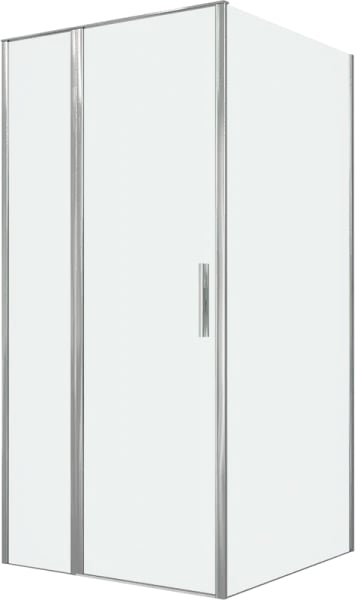 Душевой уголок Allen Brau Priority 100x100, профиль хром, стекло прозрачное