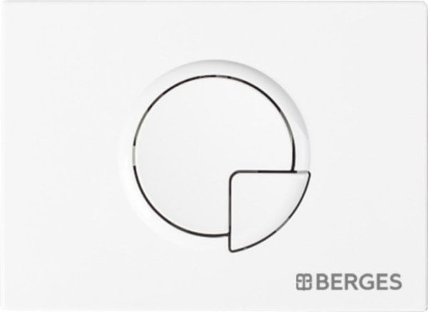 Кнопка смыва Berges Novum R1 белый, глянец