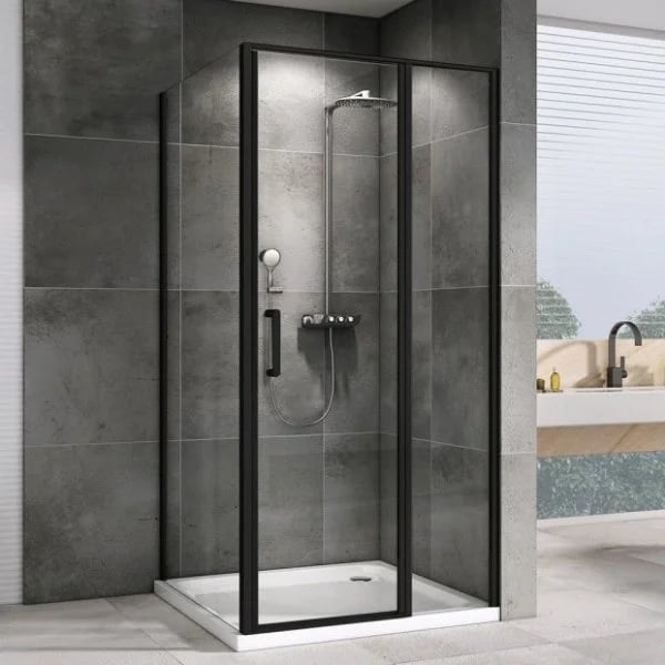 Душевой уголок Abber Sonnenstrand AG04110BS-S85B 110x85, профиль черный, стекло прозрачное