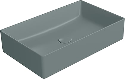 Накладная раковина GSI Kube X 60x37, серая, прямоугольная