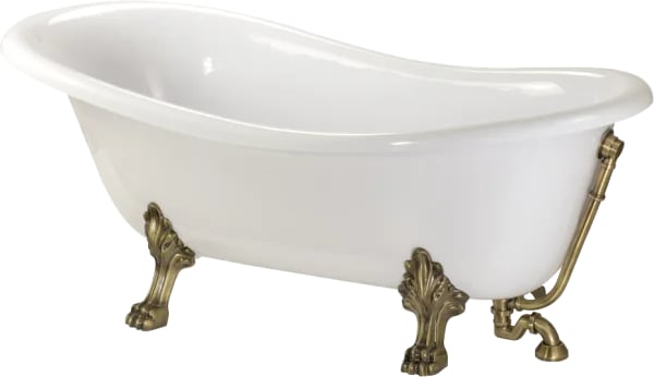 Ванна из искусственного камня Migliore Milady 26921 185x80 см, отдельностоящая, белая, овальная, с д